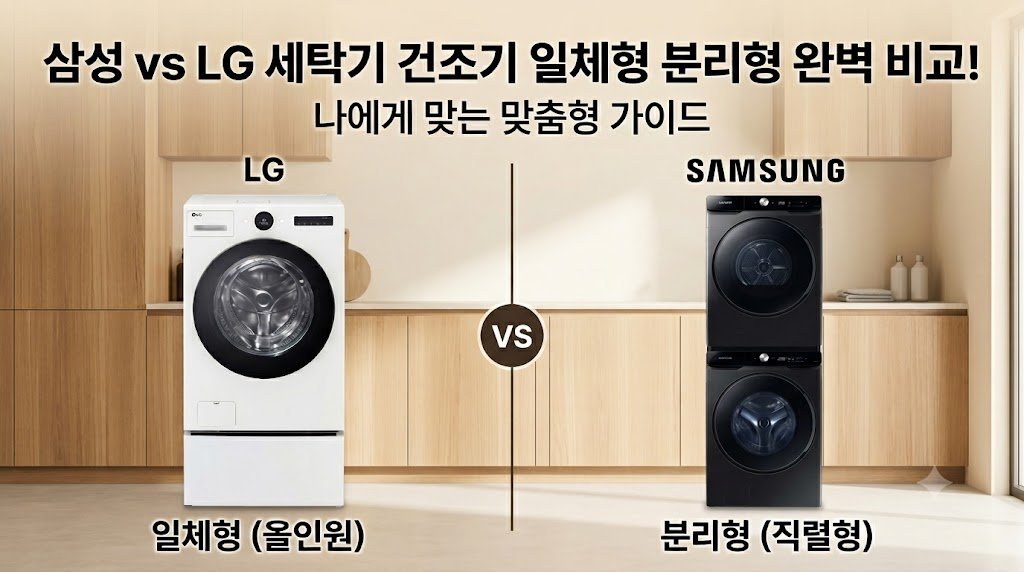 세탁기 건조기 일체형 분리형 비교